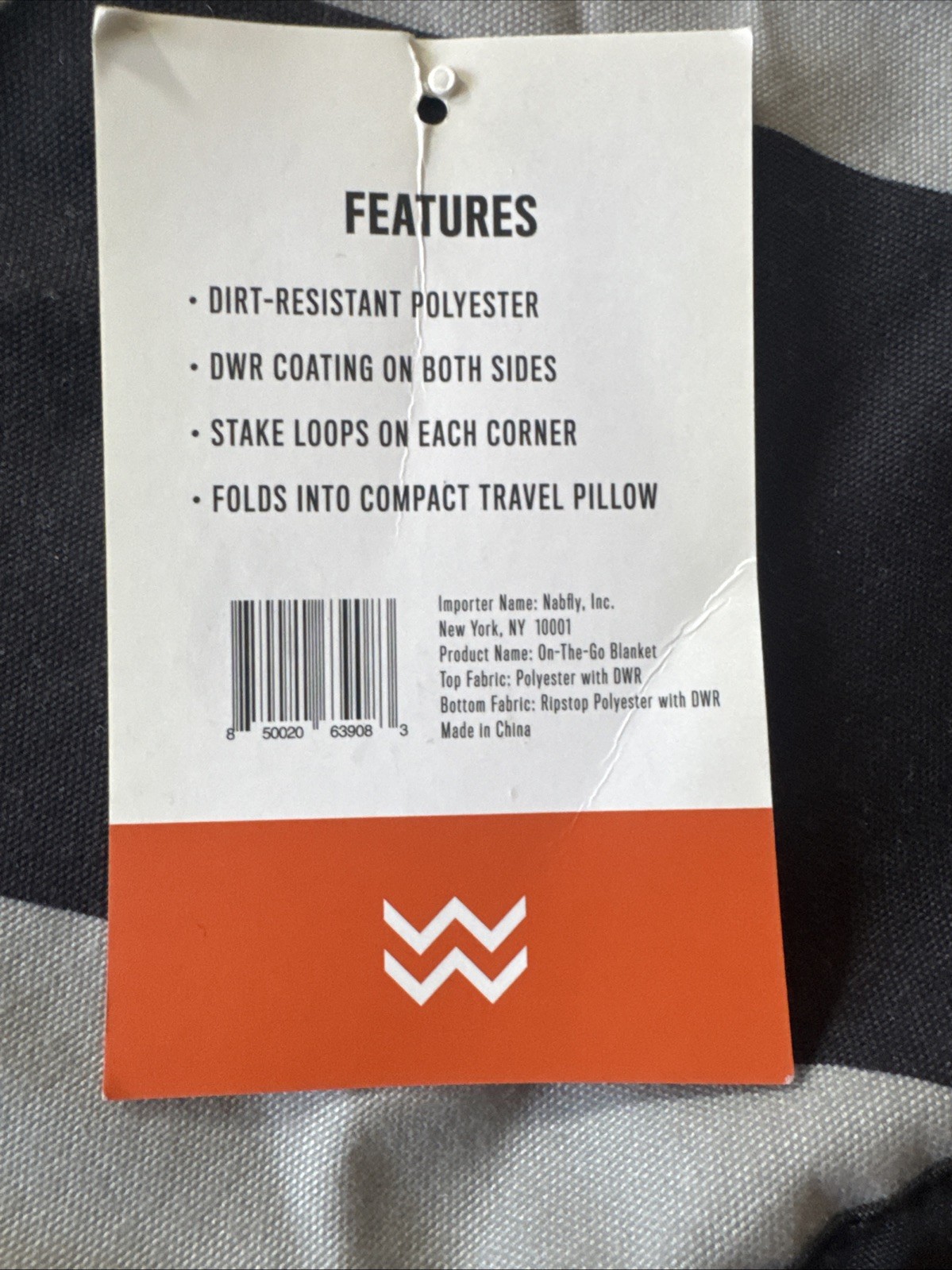 Wren On The Go Packable Washable Blanket Hiking Backpacking Car Camping