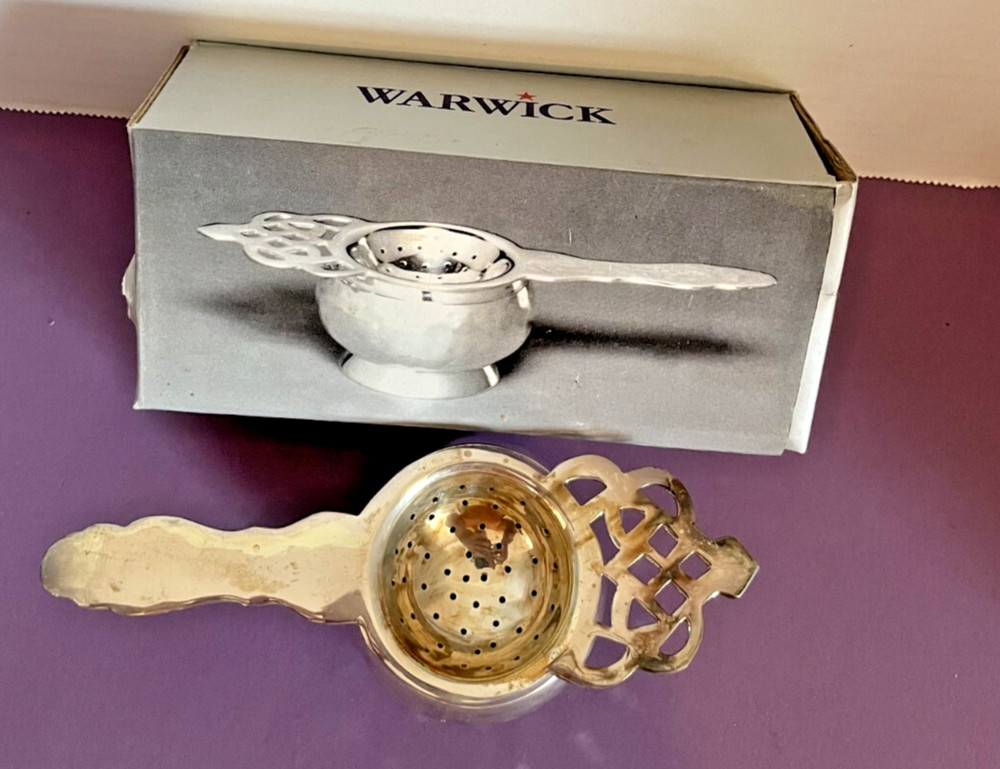 Vintage Warwick Tea Strainer w/ Bowl