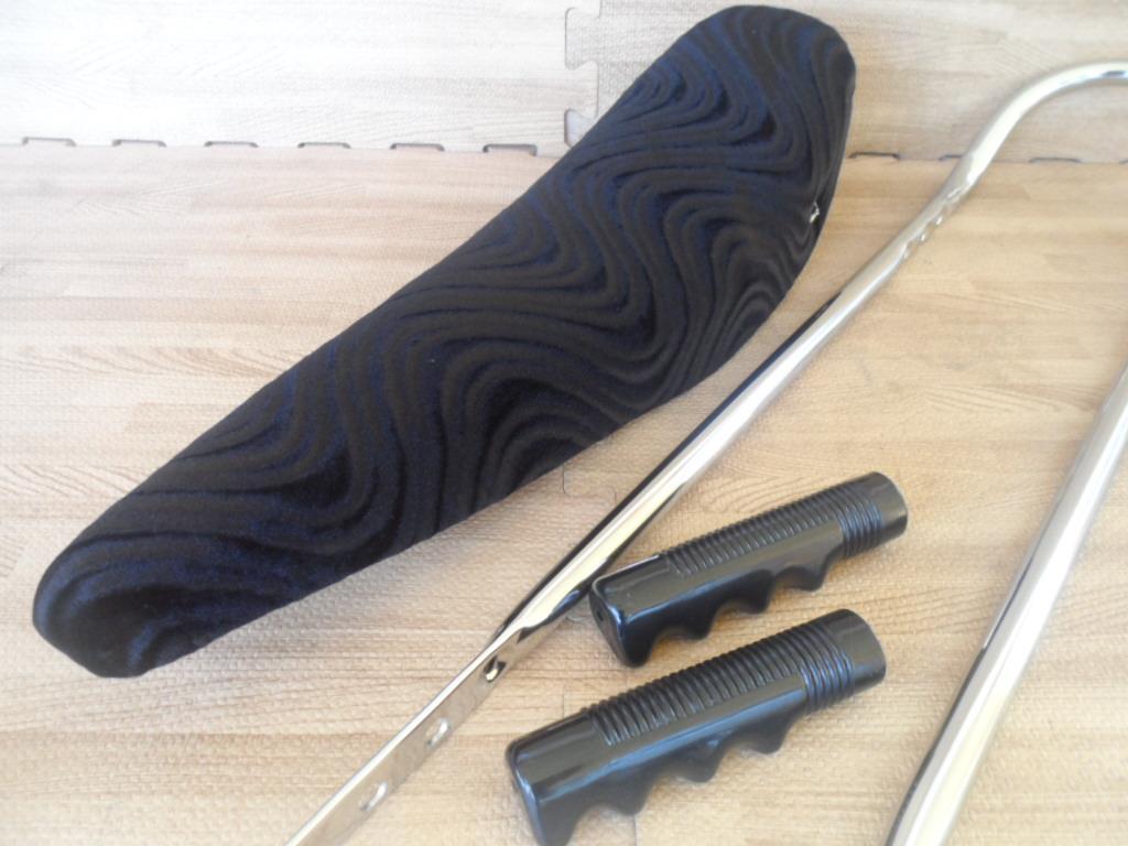 20" BLACK Velour Velvet Lowrider Krate BANANA SEAT SISSY BAR Grips Included