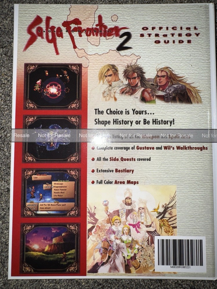 SaGa Frontier 2 Custom Hardcover Strategy Guide Ps1