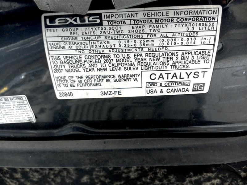 2007 LEXUS RX400H HORN PAIR