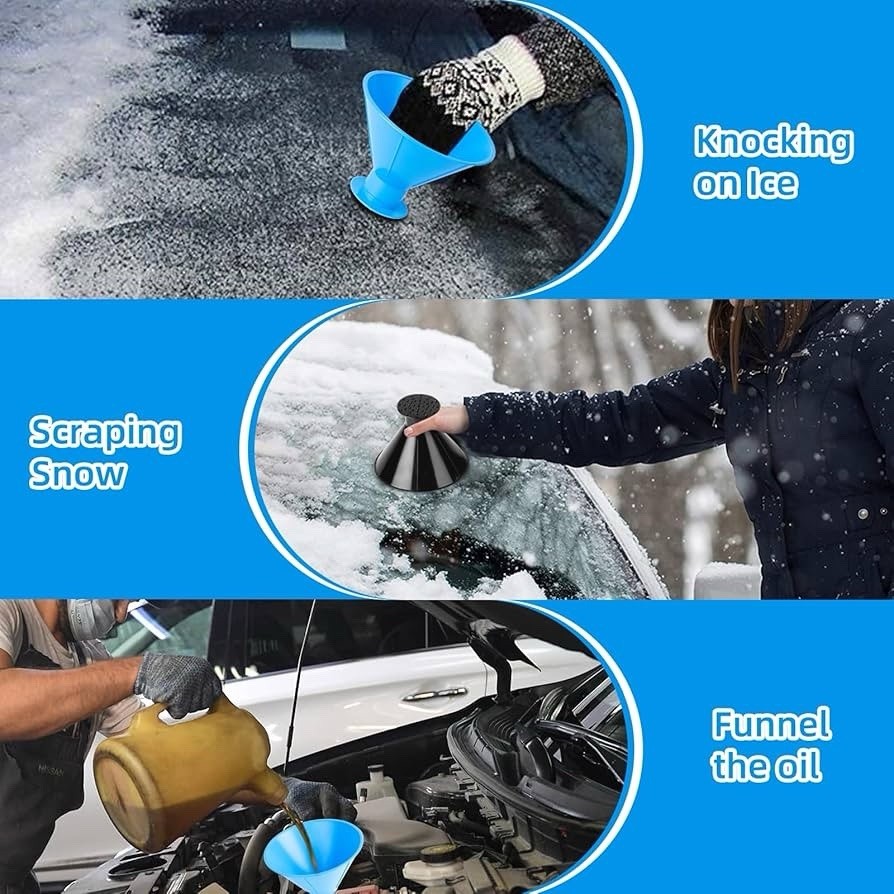 4 Pack Magical Car Ice Scraper for Car Windshield, Snow Scraper