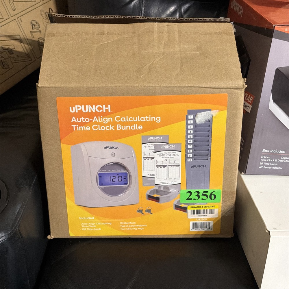 UPUNCH Auto-Align Calculating Time Clock Bundle UB2300 With Time Cards