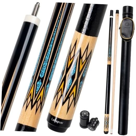 CA Pool Stick with 1X1 Hard Case,58" 20 ounce CA009+Joint Protector+Hard Case