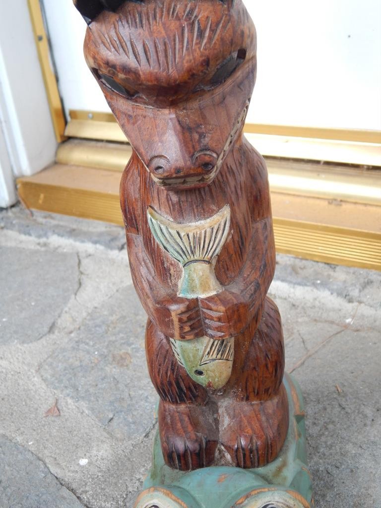 LARGE MUSEUM GRADE 4-5 FIGURE TLINGIT NWC INDIAN WOOD TOTEM POLE MODEL