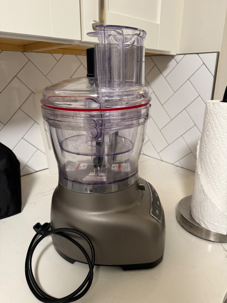 KitchenAid Food Processor, gray, all attachments included