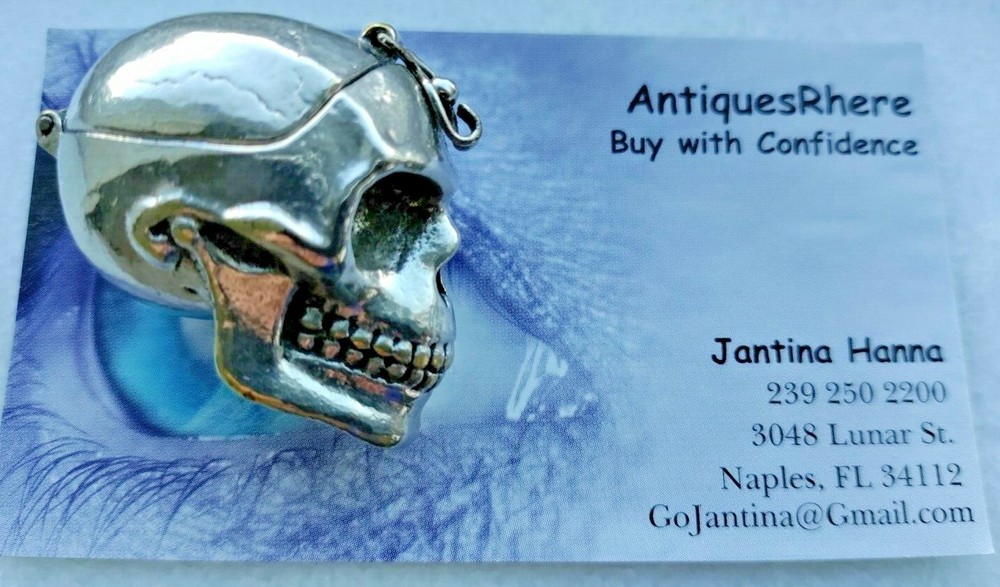 Unique Handmade SILVER Plated SCULL Box.