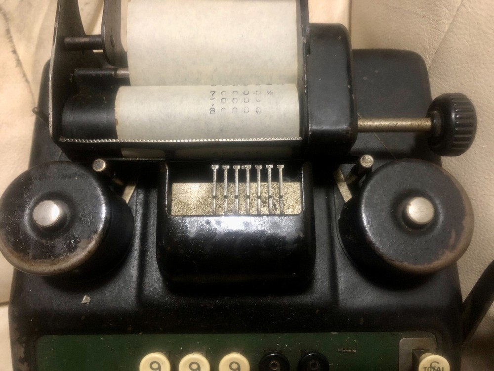 Antique Burroughs 1930's Portable Adding Machine- Working!