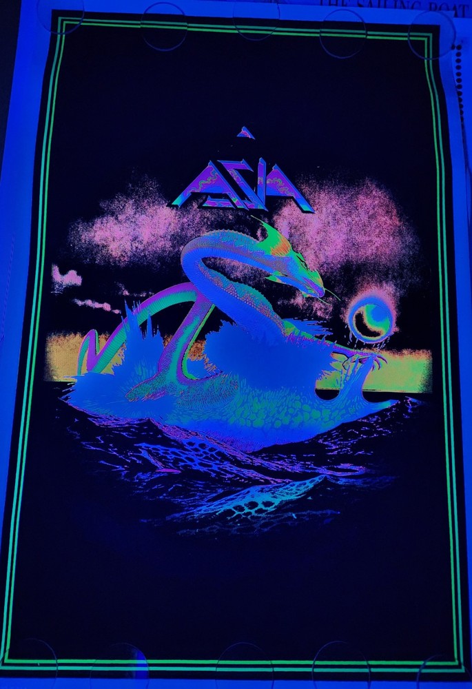 VINTAGE ASIA BAND BLACKLIGHT POSTER