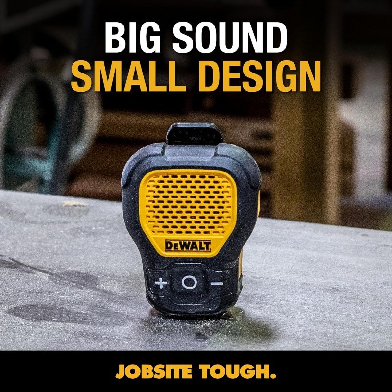 Wearable Bluetooth Speaker (Updated Version), Clip-On Wireless Jobsite Pro