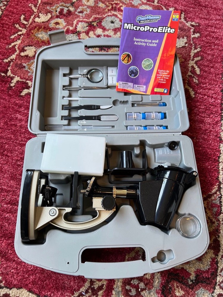 GeoVision MicroProElite Micro Pro Elite Microscope EI-5302 Kit Set w Case Age 8+