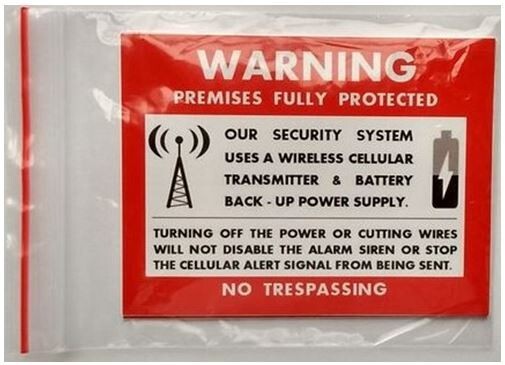 Battery Backup Security + Circuit Panel Warning Stickers / 6 Pack + FREE SHIP