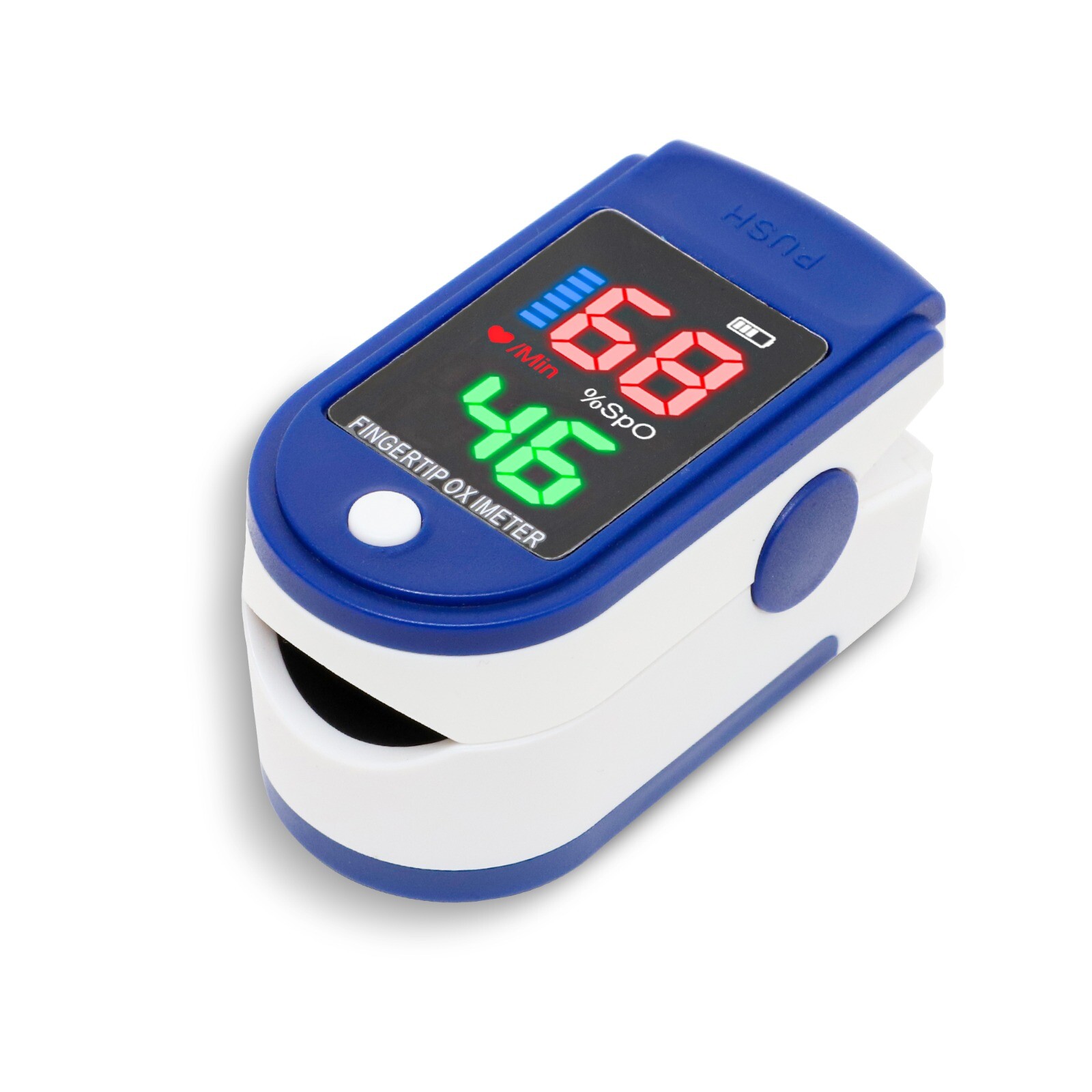 2 PCS USA LED Finger tip Pulse Oximeter Blood Oxygen SpO2 Monitor w/ Batt&Lanyar