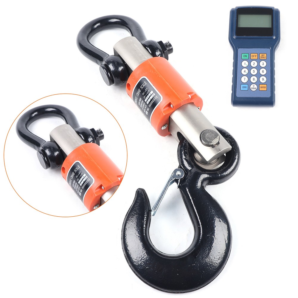10T Wireless Remote Digital Electronic Hanging Crane Scale with Handheld Meter