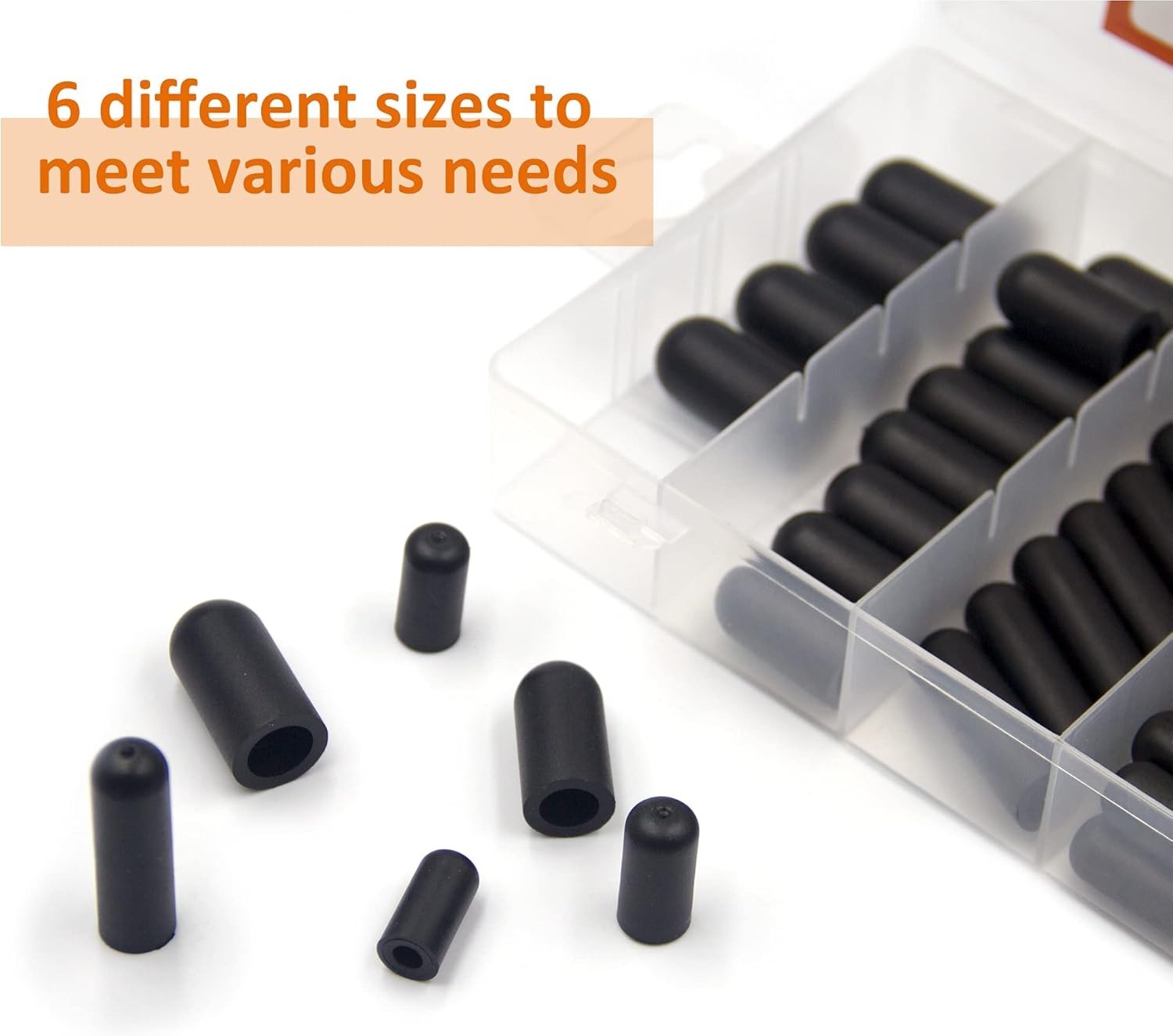 (100 PCS) CARBURETOR & VACUUM RUBBER CAP PLUG ASSORTMENT KIT INTAKE VACUUM LINES