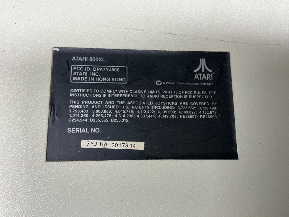 Atari 800XL Vintage Computer Console Game System (untested, needs power supply)