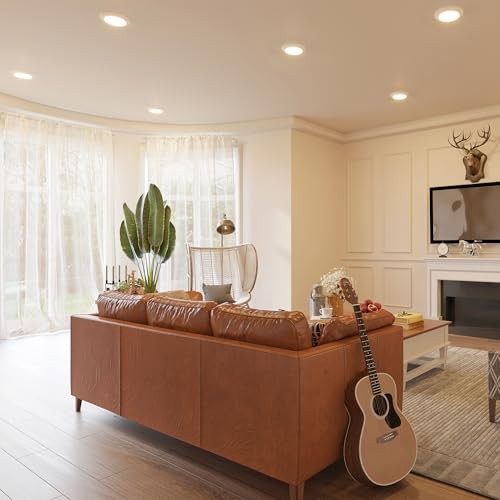 7.5-Inch LED Disk Lights - Dimmable Surface Mount - 5 Colors - White