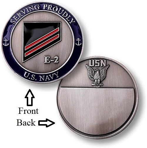 E2 = Fireman Apprentice ~ Snipe ~  Engineer ~ U.S. Navy Challenge Coins ~ Navy