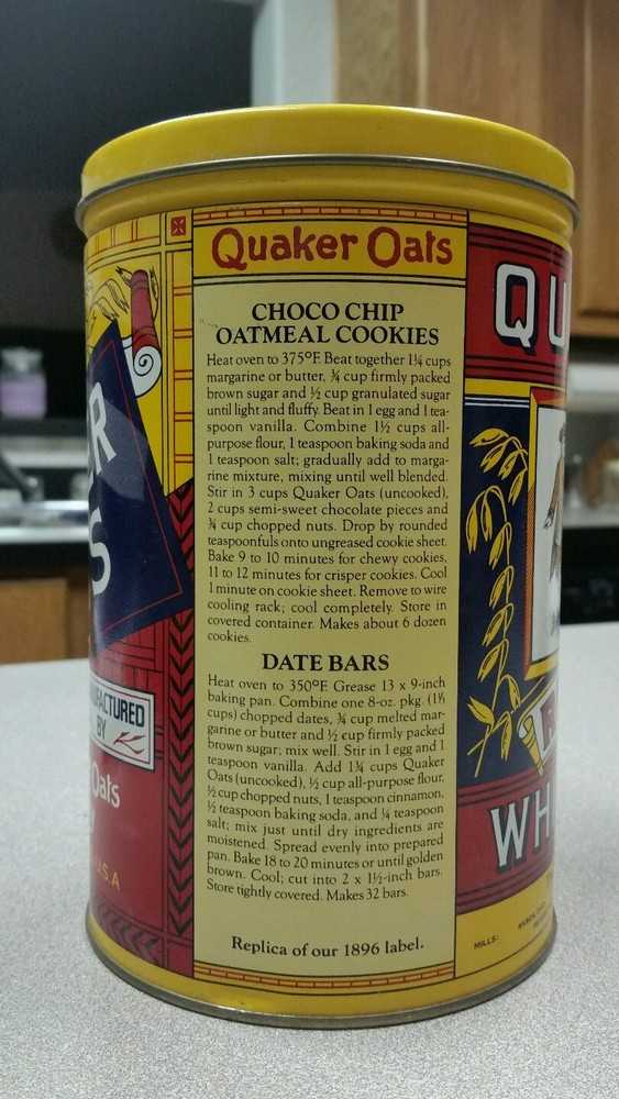 1984 Quaker Oats tin