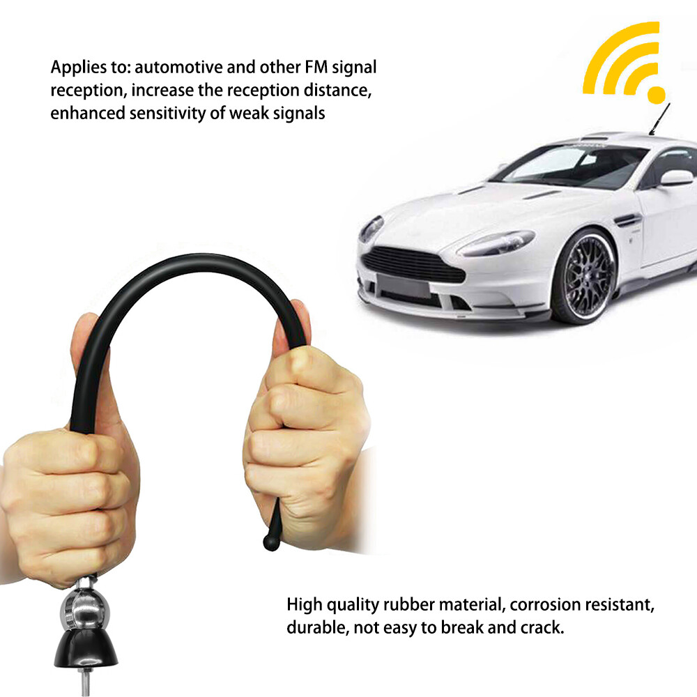 16" Universal Mount Swivel Base Car Radio AM/FM Amplified Signal Aerial Antenna