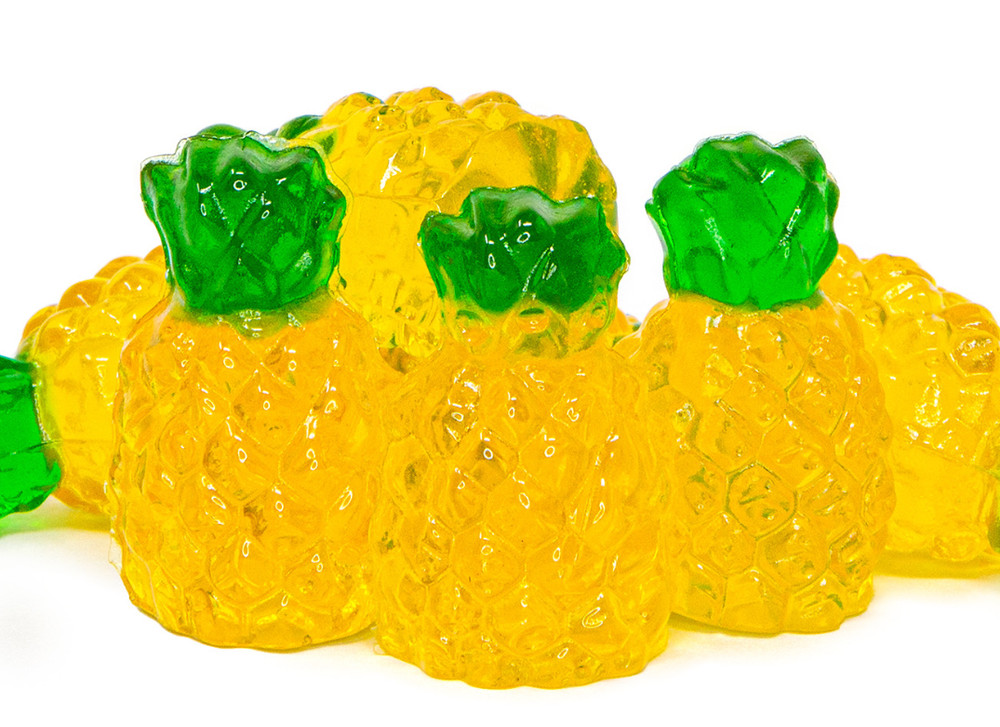 Two Enjoy 3D Pineapple Gummy Candy - 8 Pack Multipack, Fun Shaped, 2 bag