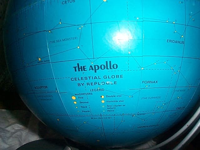 12" Apollo Celestial Globe REPLOGLE 1971 Vintage Star Constellation model