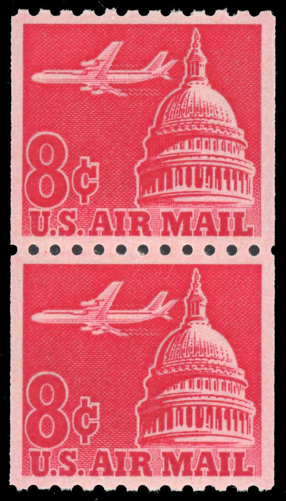 #C65a MNH Coil Pair, PSE Graded 98, Cert # 01400588