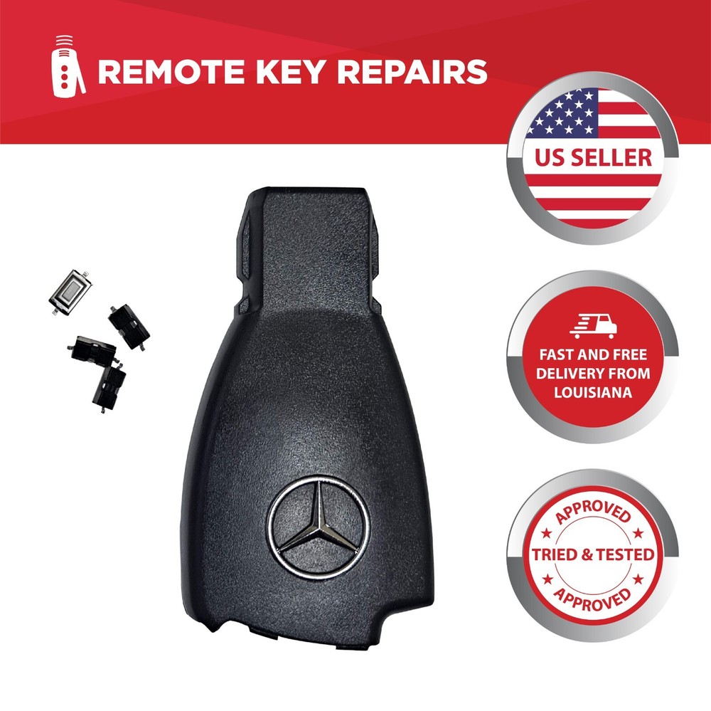 Mercedes-Benz E Class Key Fob Case Shell Replacement | 4-Button Remote Key Case