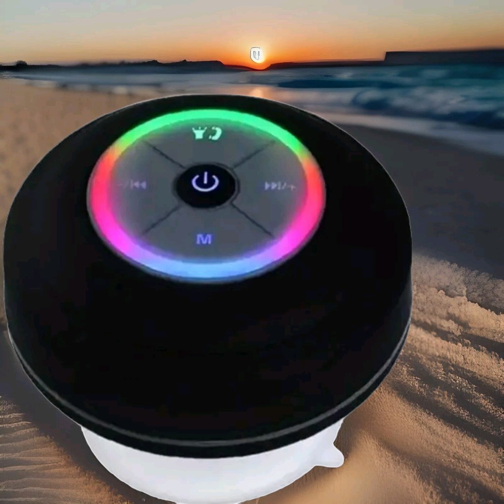 Portable Speaker System Red Color - Wireless - Rechargeable - 7 Color LED