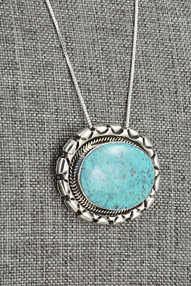 Turquoise & Sterling Silver Necklace - Jimson Belin