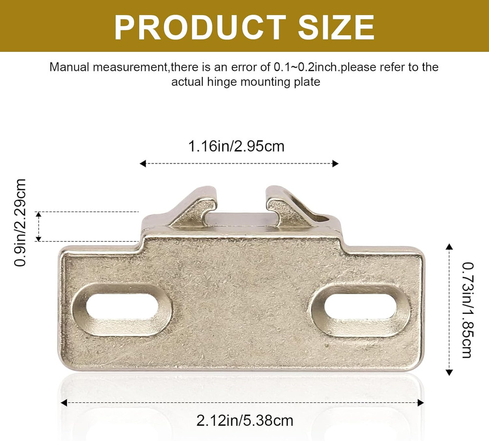 Hinge Mounting Plate Replacement for Blum 1 5/8" Overlay 110 Degree Compact 33 E