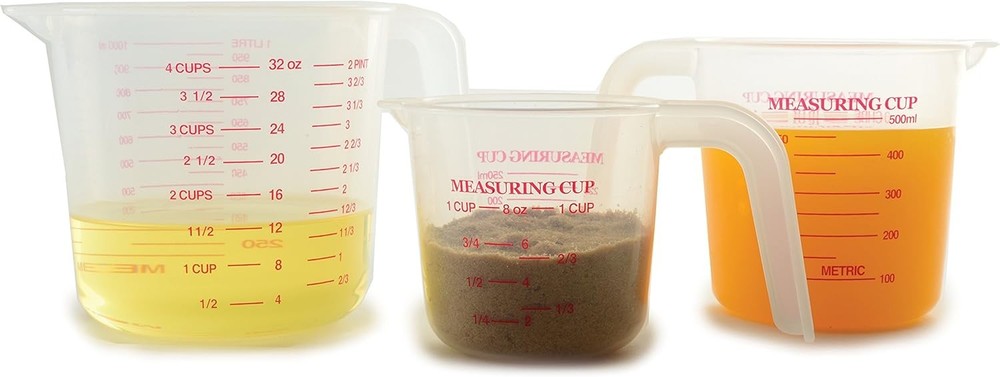 Norpro 4-Cup Capacity Plastic Measuring Cup, Capacity, Multicolor