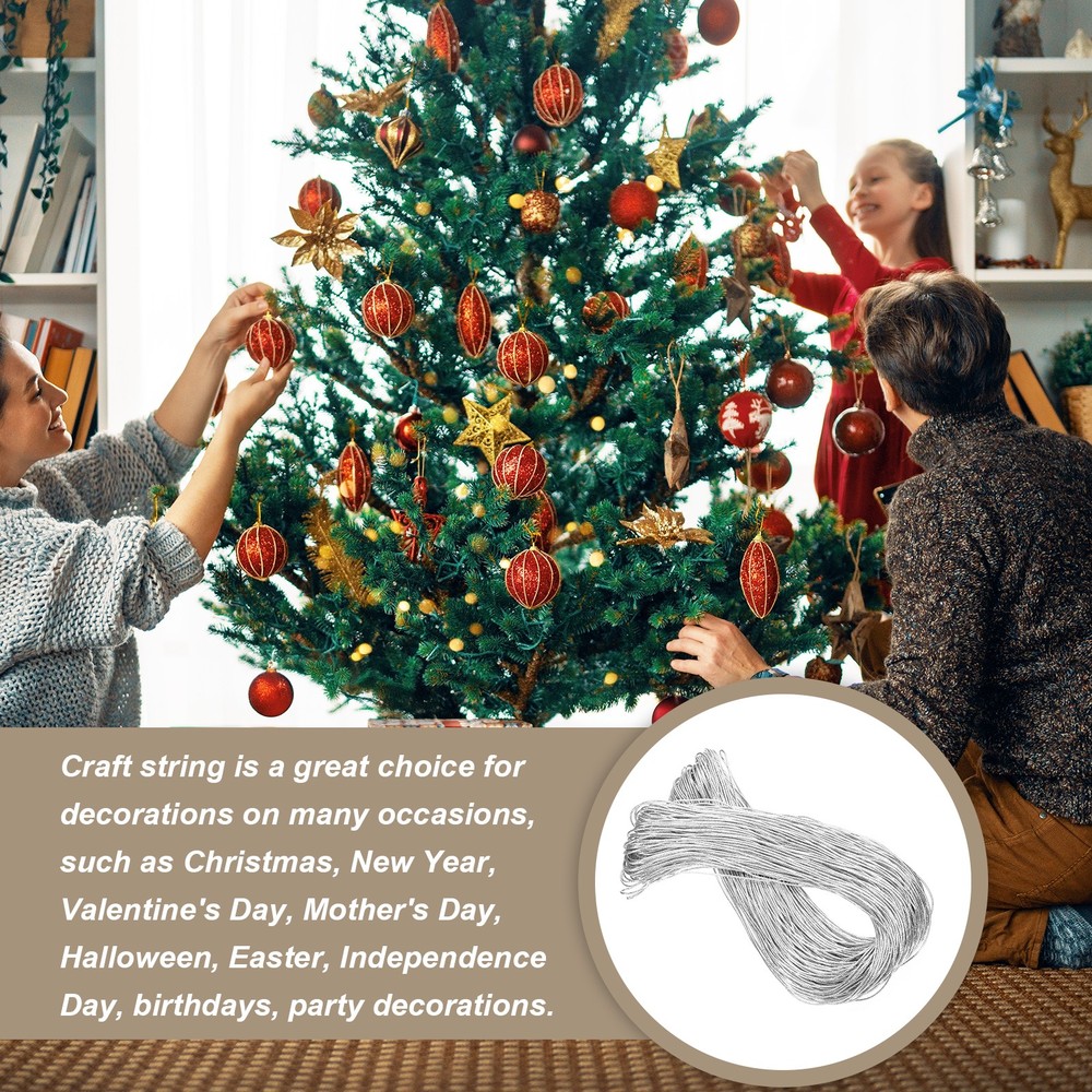 98 Yard Metallic Cord,1.2mm(0.05inch) Silver Ornaments Strings