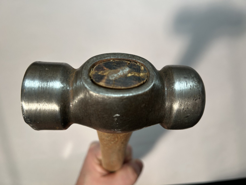 Sterling 2 lb Rounding Hammer – Farrier Blacksmith – Chip on Face – Short Handle