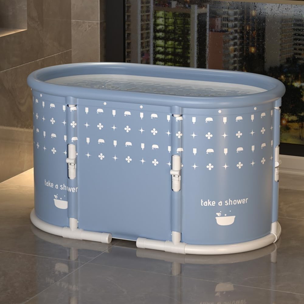 Portable Bath Tub No Installation, Foldable Bathtub for Adults, Separate Hot SPA