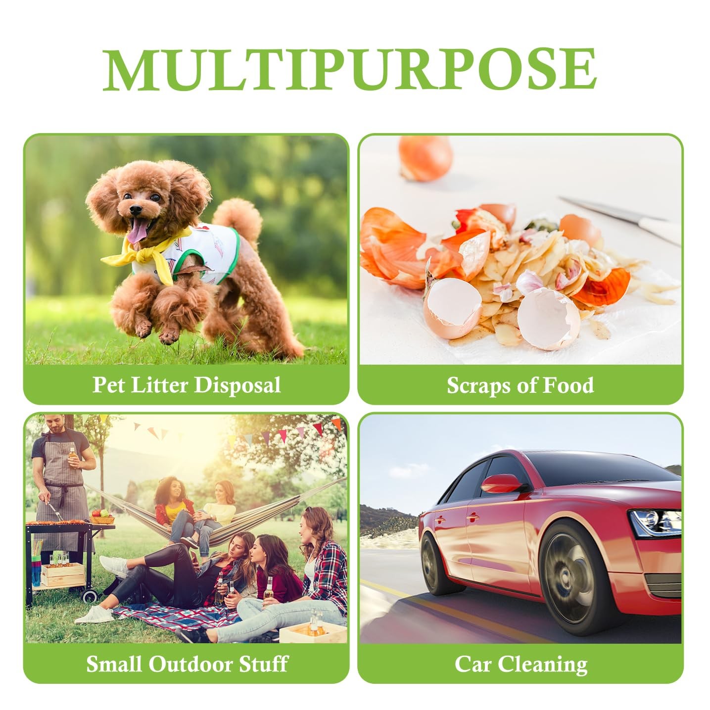 180 Counts 2 Gallon (1.8-2 Gal) Small Trash Bags Garbage Bags by , fit 1.6,1....