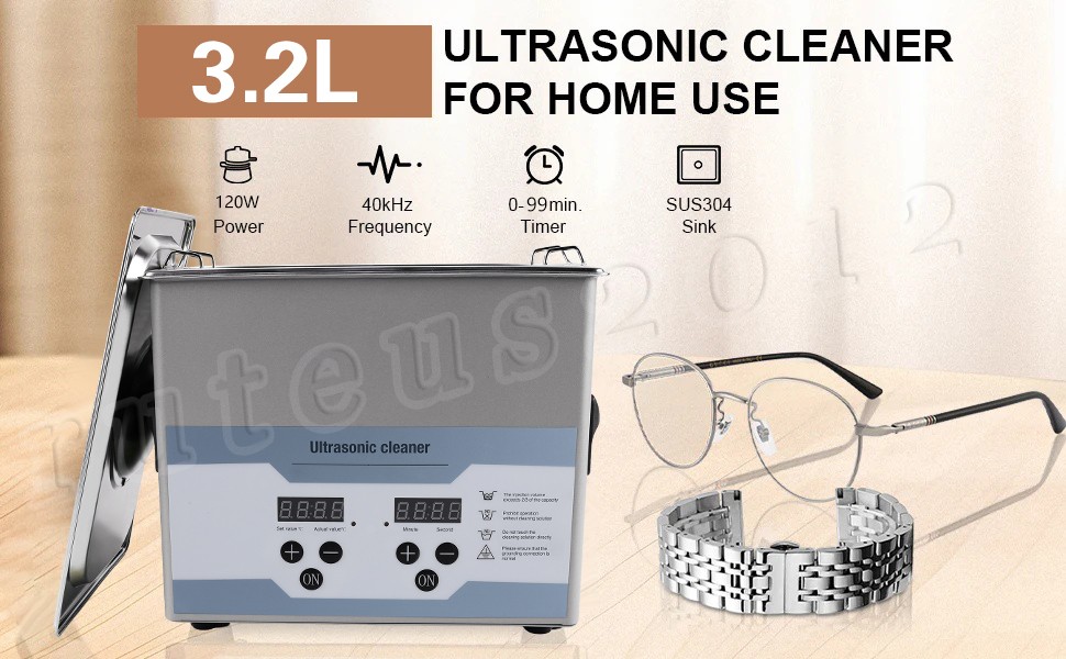 3.2L Ultrasonic Cleaner with Timer Heating Machine Sonic Cleaner
