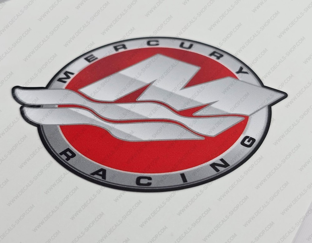 Mercury Racing 225XS Optimax DFI 2016-2017 outboard engine Flat decals set Red