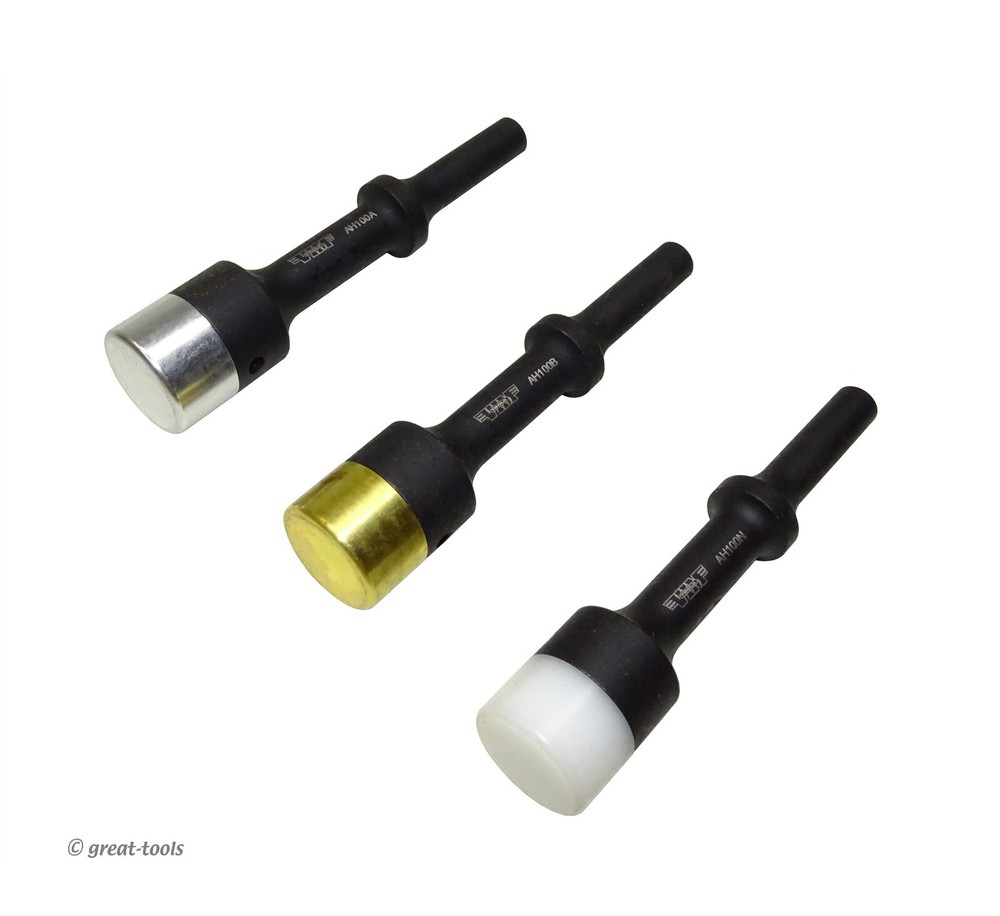 SOFT TIP AIR HAMMER SET – brass, aluminum, and nylon head bits – VIM Tools