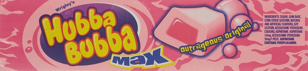 Hubba Bubba Max, Outrageous Original, 18 Count - {Imported from Canada}