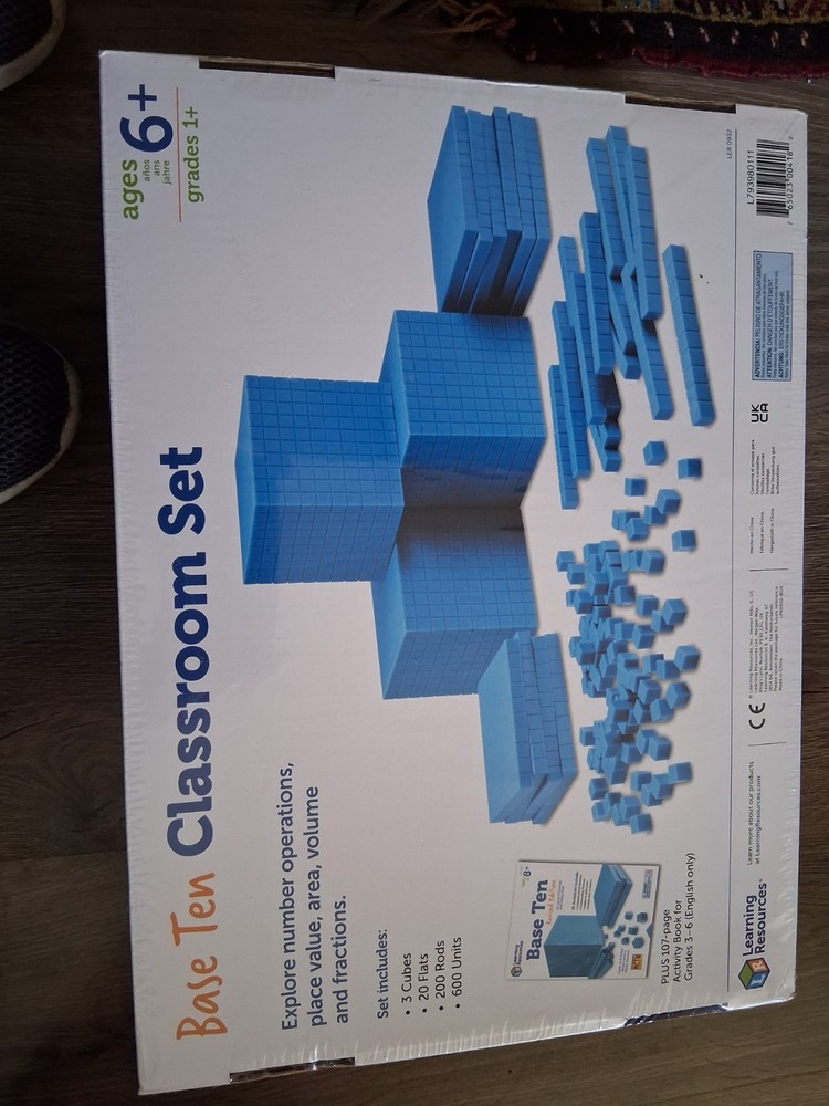 Learning Resources Base Ten Blocks Classroom Set Grades 1+ Ages 6+, 823 Pc STEM