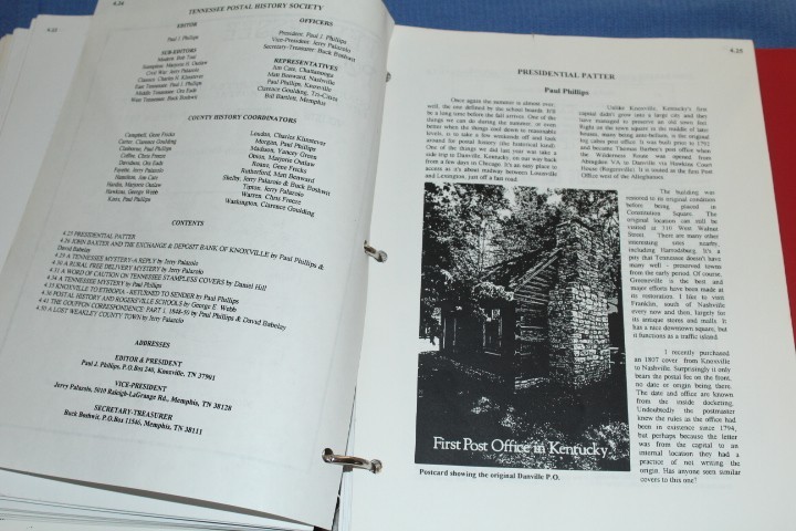 Tennessee Posts Postal History Society approx 1992 2001 BlueLakeStamps Useful!