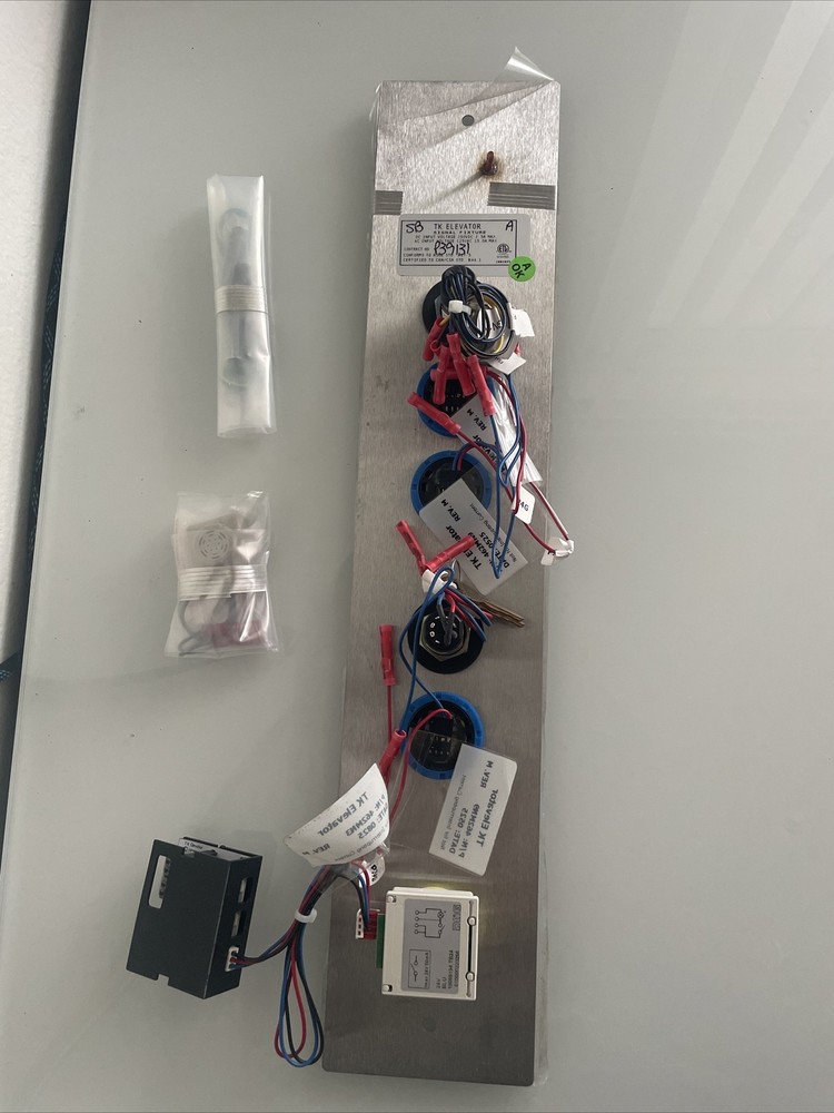TK Elevator Hall Call Assembly Main Landing Blue LED Barrel Key Fire Service