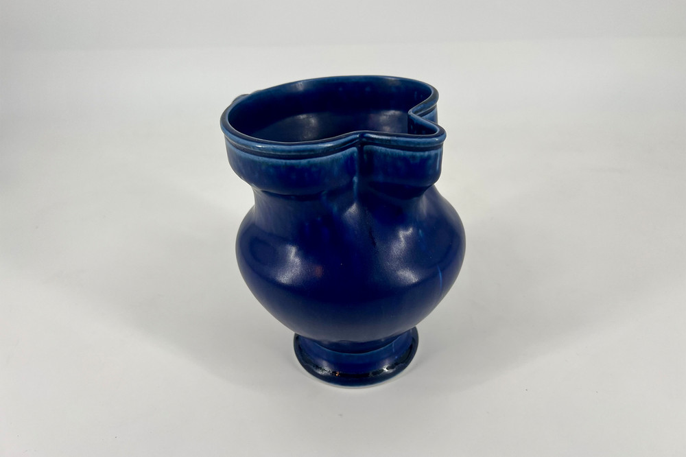 Cobalt Blue Ceramic Pitcher