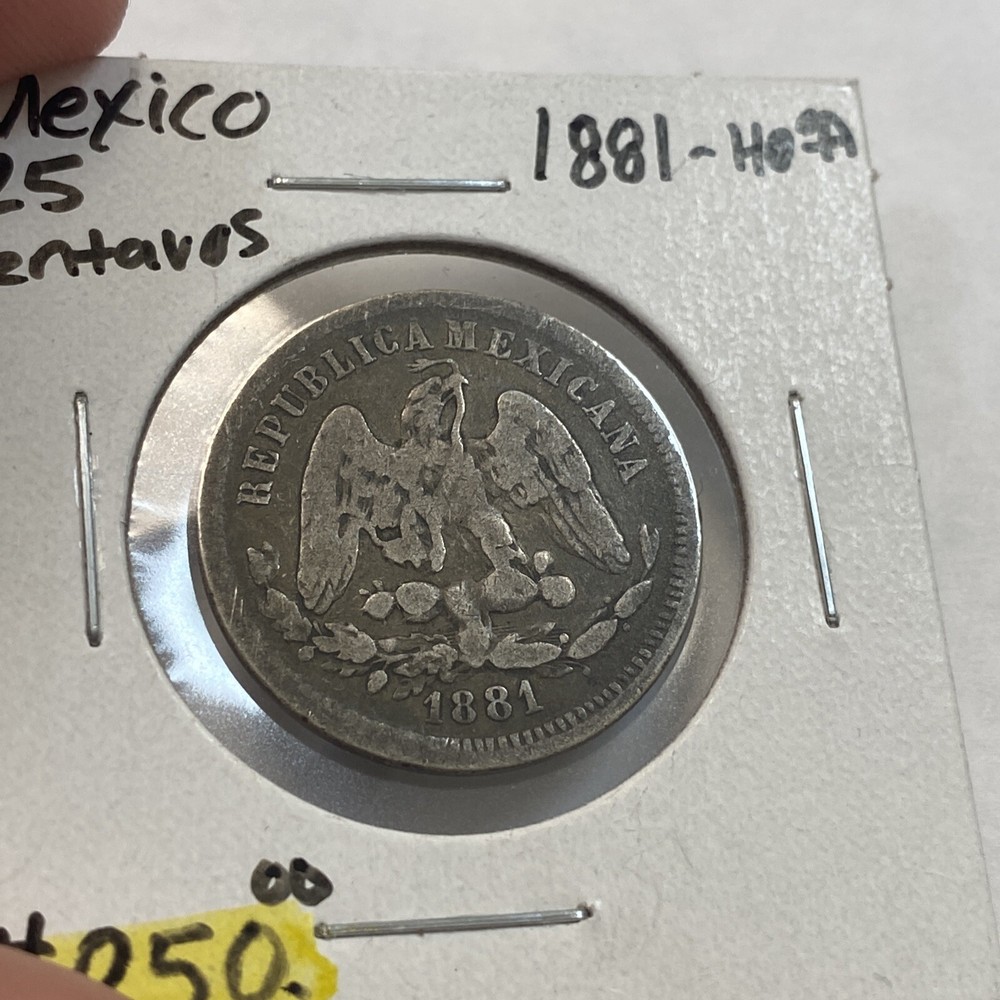 1881 Mexico 25 centavos