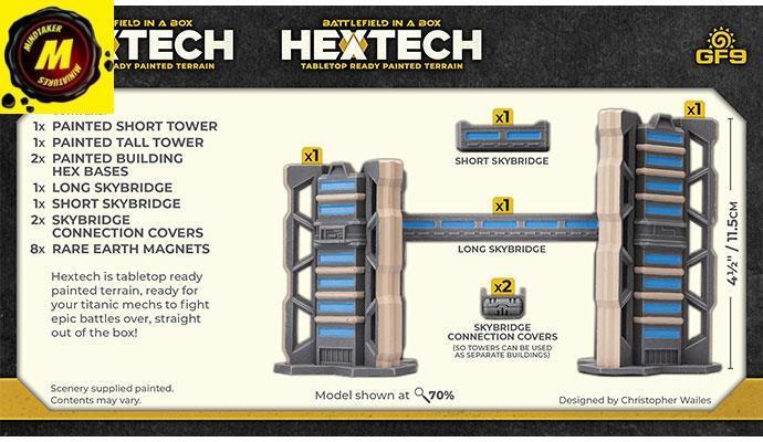 Hextech: Trinity City - Binary Towers (x1) -#HEXT12 - Battletech