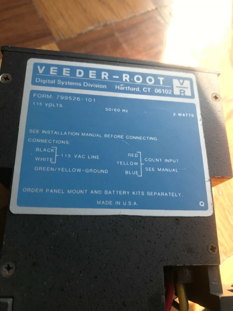 VEEDER ROOT TOTALIZER 115V 60HZ 2W 799526-101