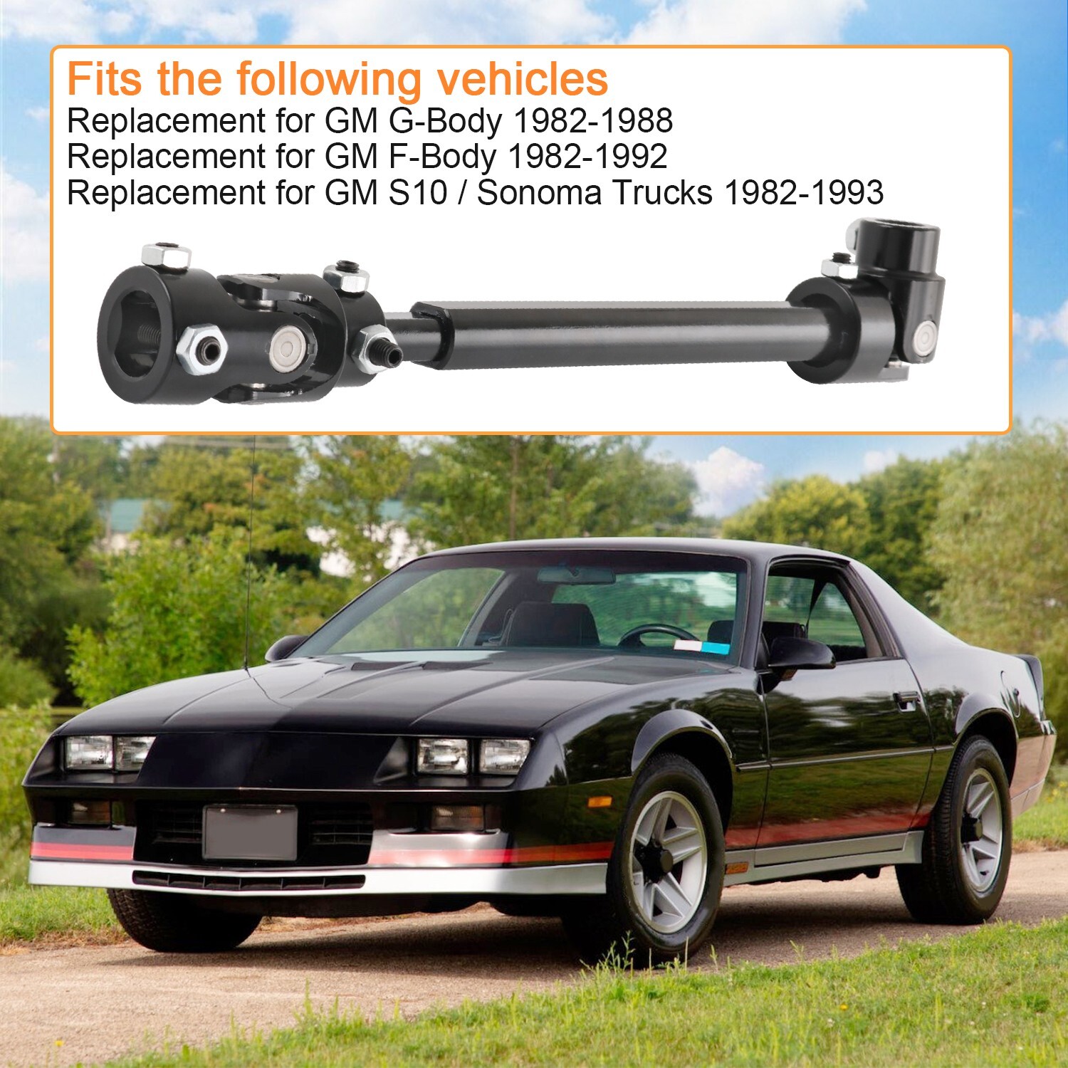 Hooker BlackHeart Steering Shaft 71223022HKR For 82-93 S10 82-88 G-Body LS Swap