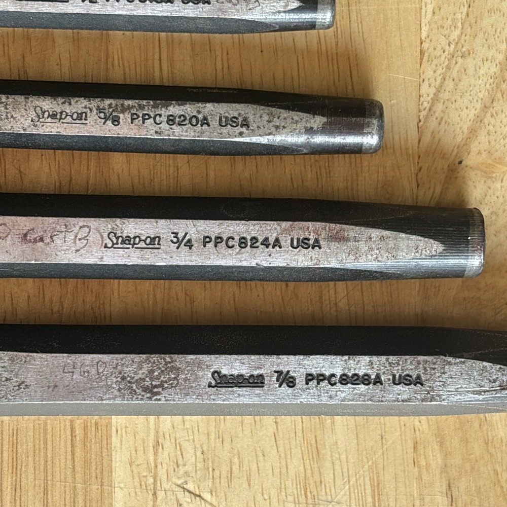 Snap On Flat Chisel Set Complete 5pc No Pouch PPC50AK USA