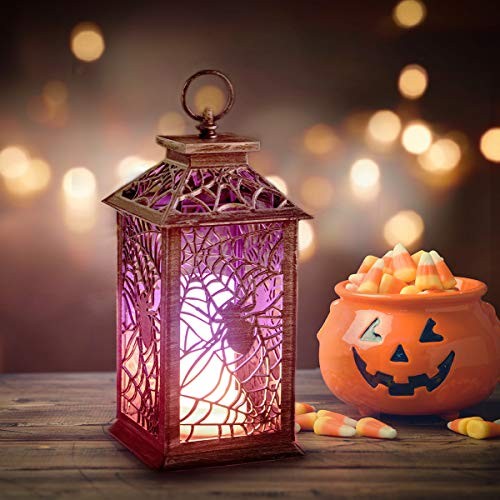 Candle Lanterns Decorative Hanging Lights with Timer Function for 1pack Spider